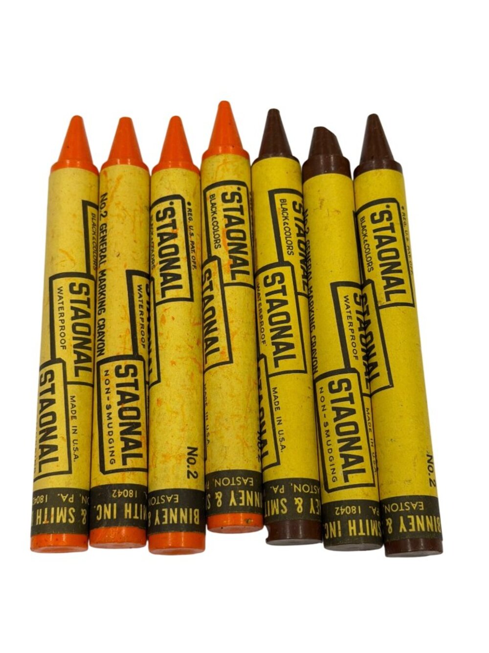Staonal No.2 General Marking Crayons Waterproof Non-Smudging Made In USA